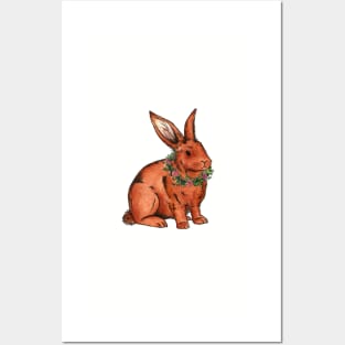 Flower bunny rabbit Posters and Art